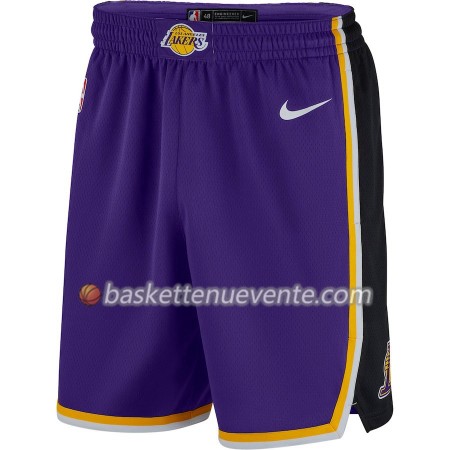 Homme Basket Los Angeles Lakers Shorts Pourpre 2018-19 Nike Swingman